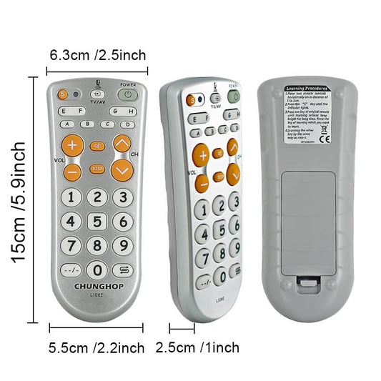 Universal Infrared Tv Remote Control - Learn Function-1915197949596536833
