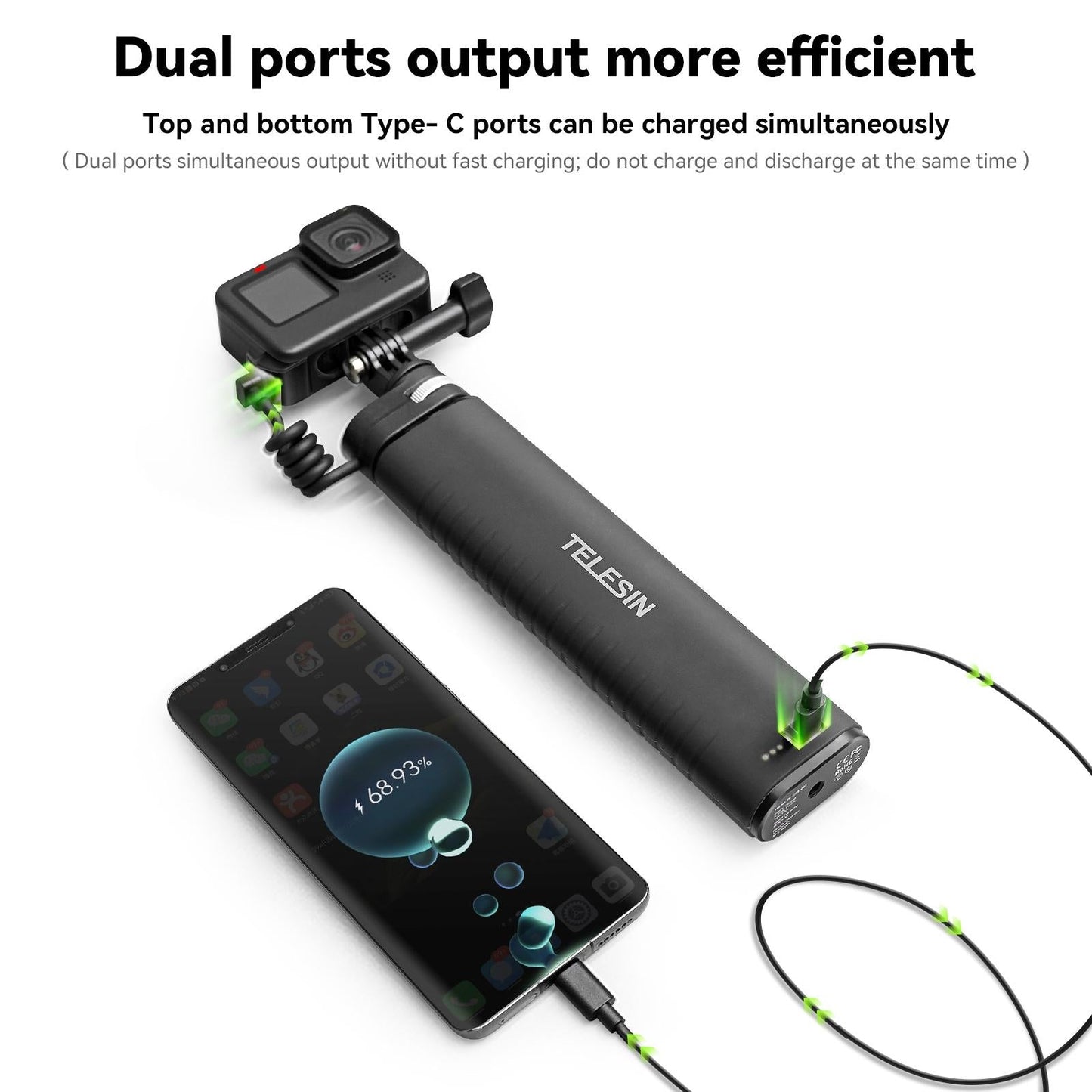 Sports Camera And Phone Selfie Stick With 10000Mah Power Bank-1915197572218228739