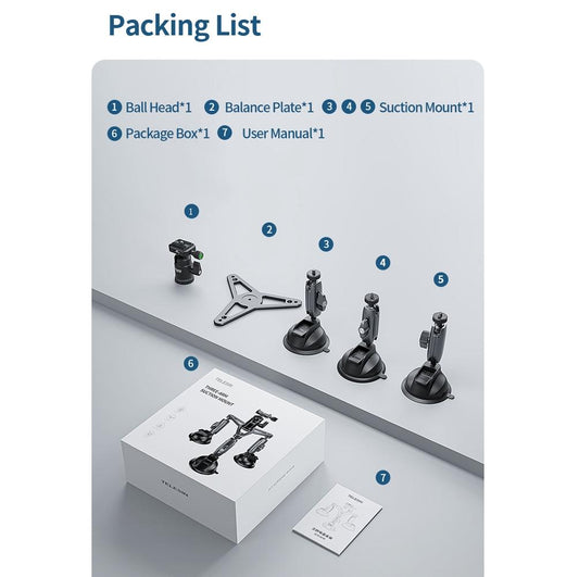 Car Mount For Action Camera With Suction Cup-1915196987205095426
