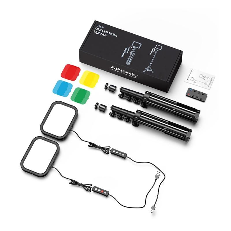 Live Portrait Soft Light Dual Bracket With Four-Colour Fill-1915197809938796545