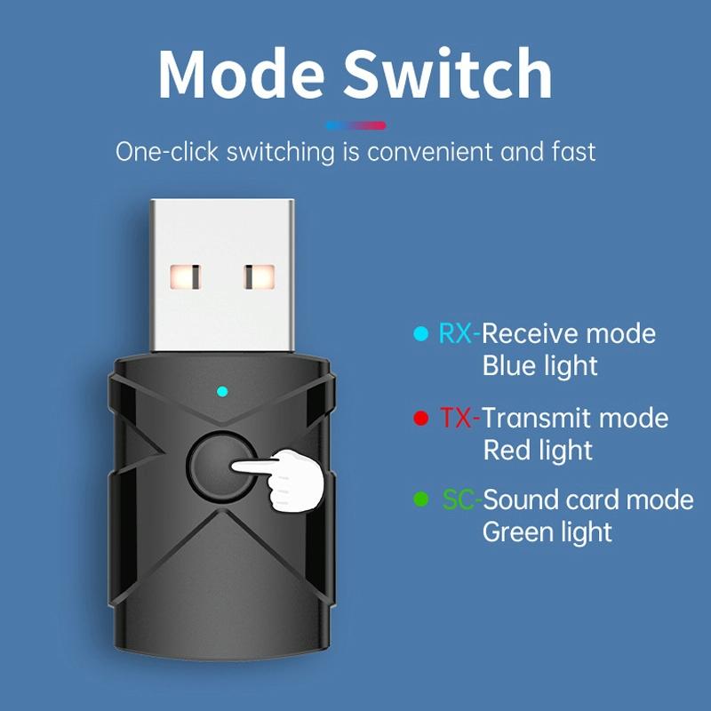 5-In-1 Usb Bluetooth 5.2 Car Receiver / Transmitter-1915197739776479240