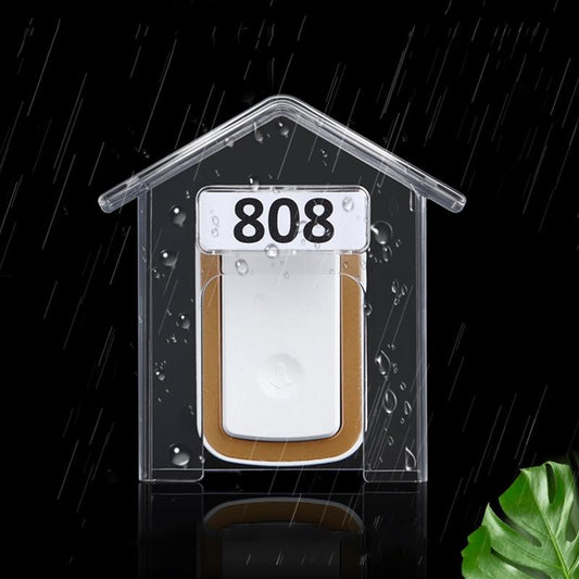 Waterproof Outdoor Doorbell Cover - Transparent Rain Protection-1915197135691845633