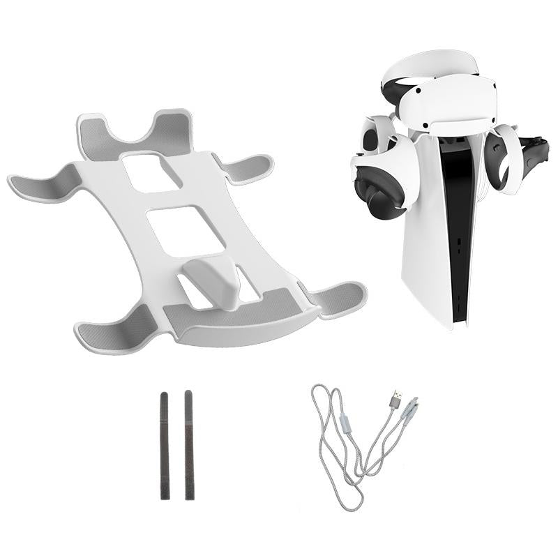 Ps5 / Psvr2 Headphone Storage Bracket With Charging Cable And Indicator Light - White-1915196964123840518
