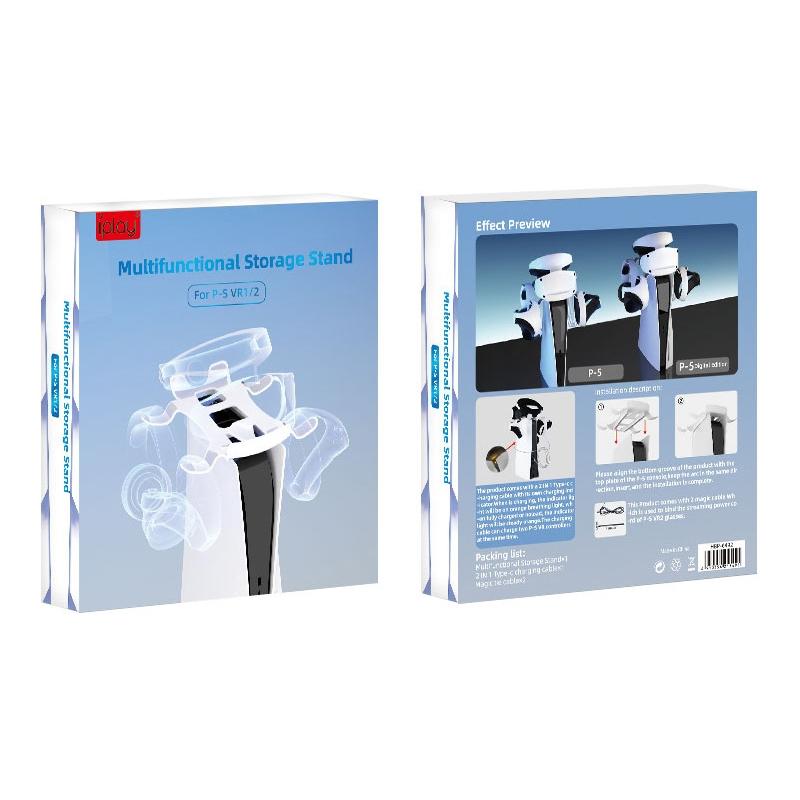 Ps5 / Psvr2 Headphone Storage Bracket With Charging Cable And Indicator Light - White-1915196964123840517