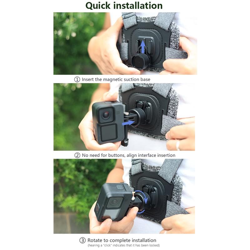 3-Piece Magnetic Gimbal Base Adapter For Gopro / Insta360 Go 3 Action Camera-1915196947149492232