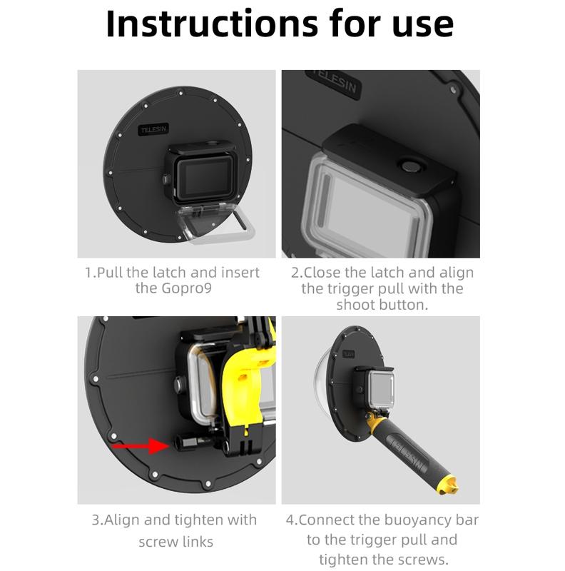 Waterproof Case For Gopro Hero11 / 10 / 9 - 30M Depth-1915197116590985219