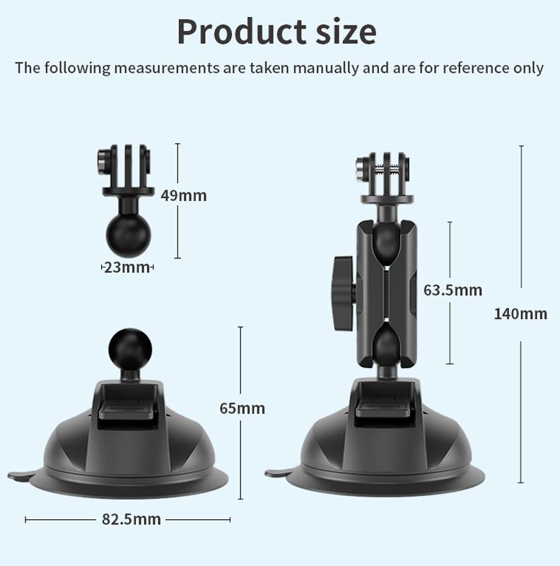 Adjustable 360 Degree Suction Cup For Car Action Cameras-1915197521488121860