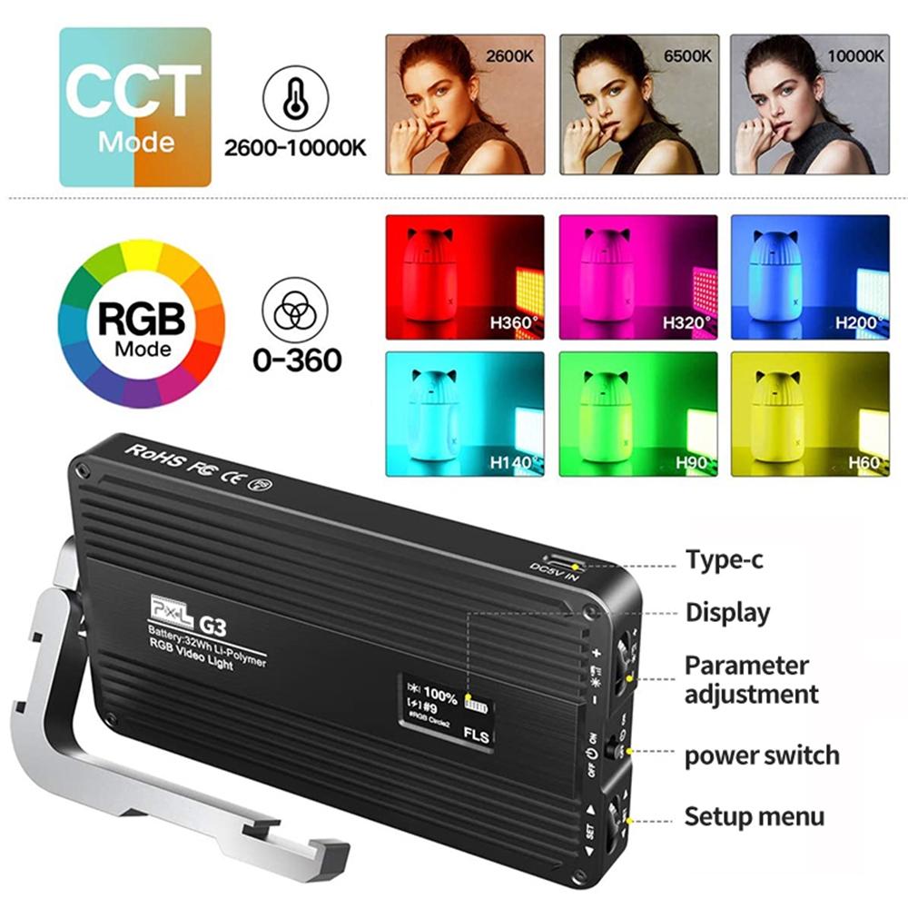 Portable Pixel G3 Rgb Fill Light For Handheld Photography - Dimmable Desktop Mini Pocket Lamp-1915196836298231813