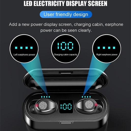 Wireless In-Ear Bluetooth Headset With Noise Reduction And Long Battery Life - Black-1915197147872104450