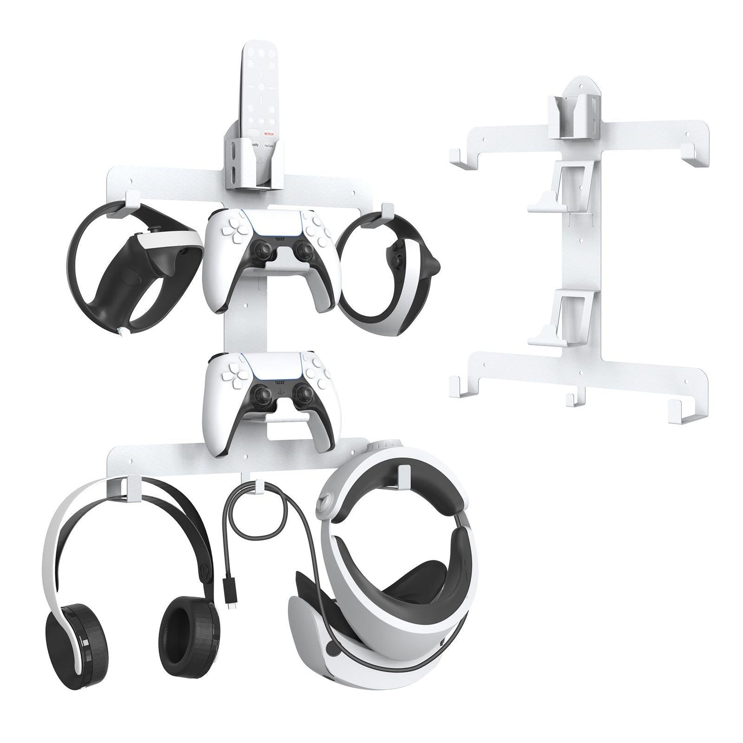 Wall Storage Bracket For Ps5 Vr2 Helmet / Headset / Handle / Remote Control - White-1915196827033014272