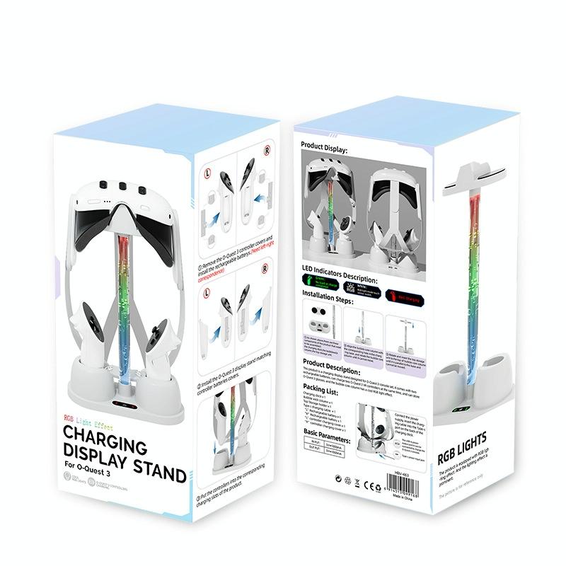 Vr Glasses Charging Base For Meta Quest 3 - Rgb Storage Bracket-1915196927583064069