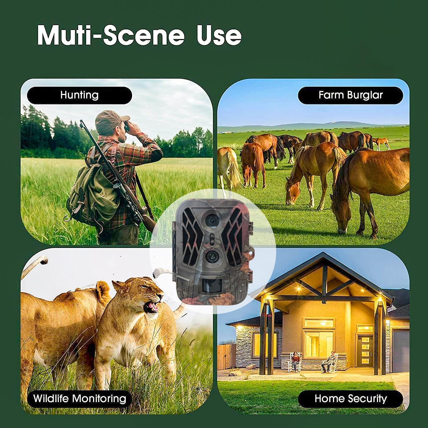 50Mp 4K Dual Lens Infrared Hunting Camera For Outdoor Rainfall And Fog-1915198263036874759