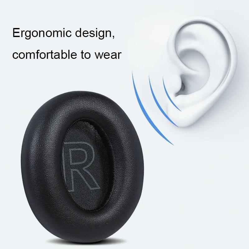 Leather Case And Sponge Earmuffs For Anker Soundcore Life Q30 - 1 Pair-1915197725599731715