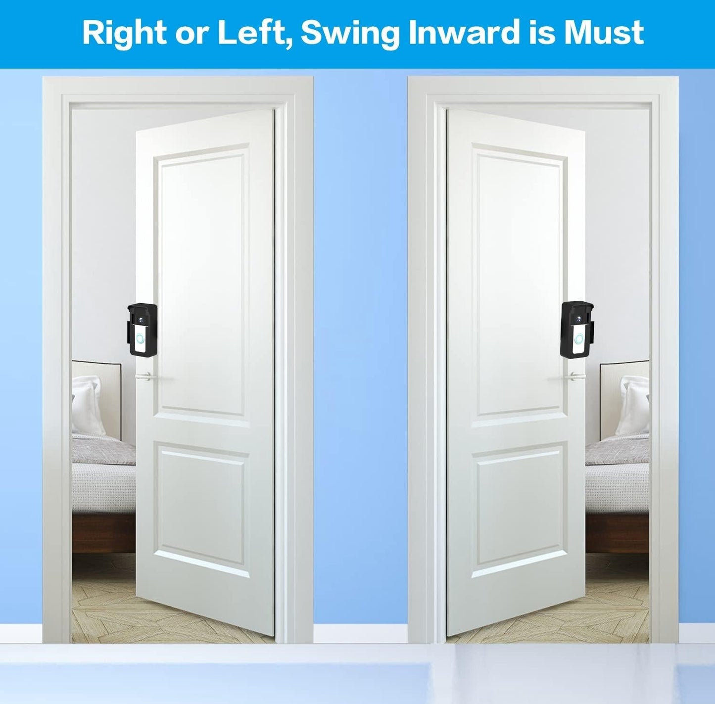 Universal Anti-Theft Overhead Bracket For Blink / Google Ring Doorbell - Adjustable-1915197882428952585