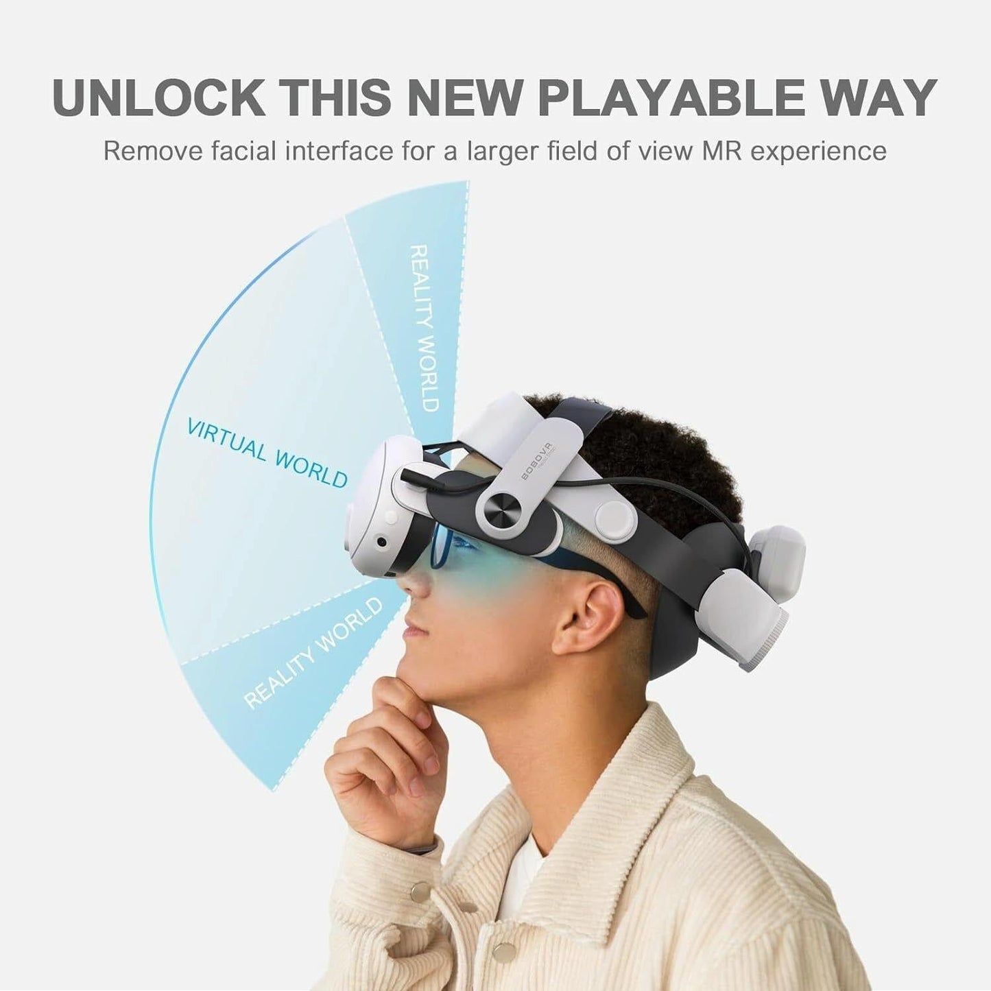 Meta Quest 3 Vr Head Strap With Dual Batteries-1922443386376294403