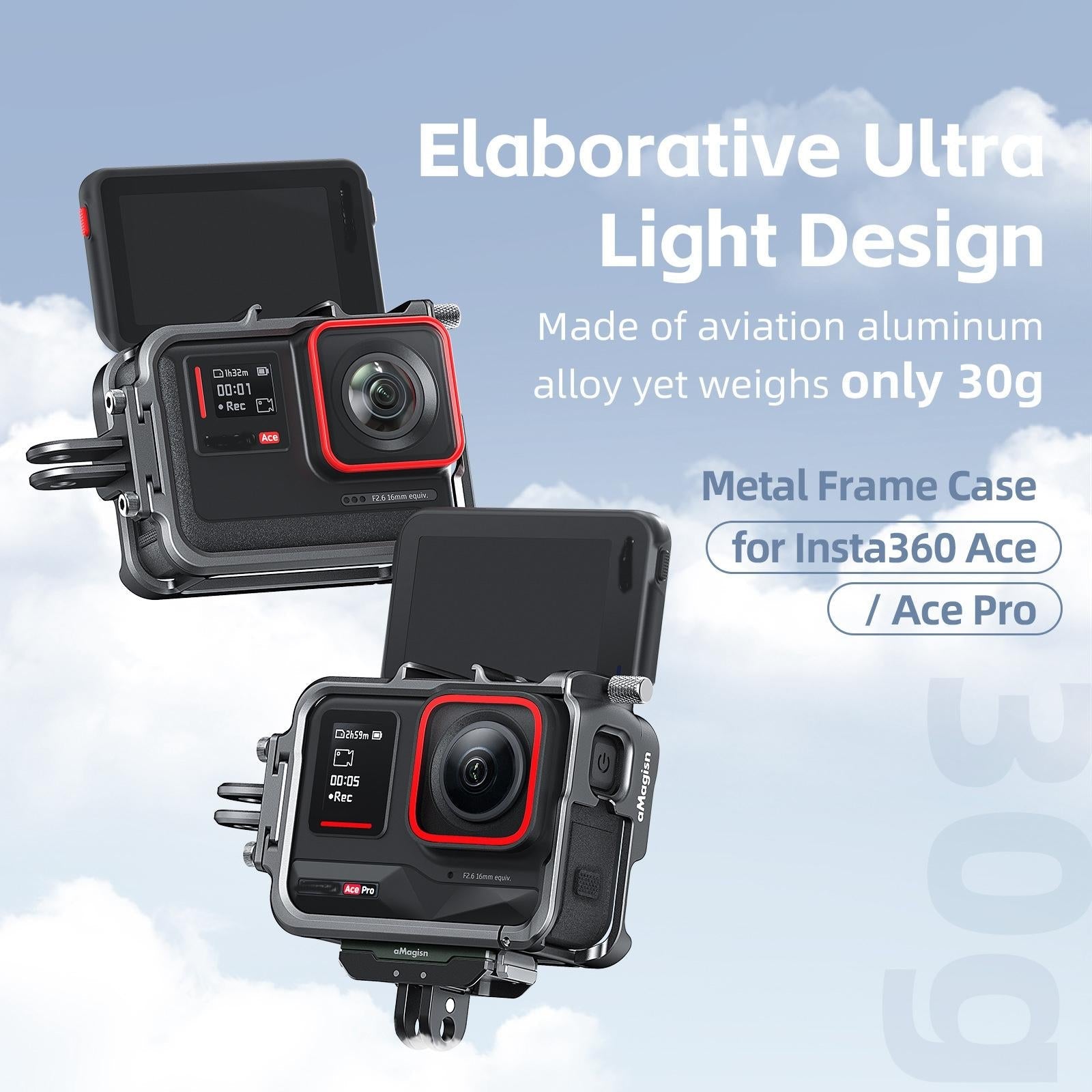 Metal Rabbit Cage Protective Frame For Insta360 Ace Pro / Ace Amagisn-1915197476332244996