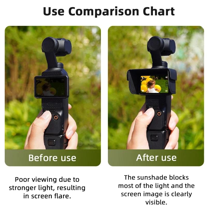 Portable Sunshade Hood For Dji Pocket 3 Screen Protection-1915196913616031747
