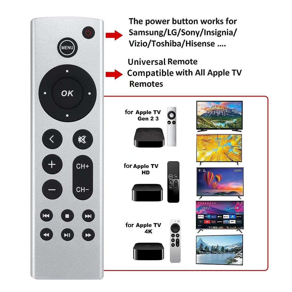 Silver Apple Tv Remote Control For 4K / Hd Without Voice-1922443393837961220