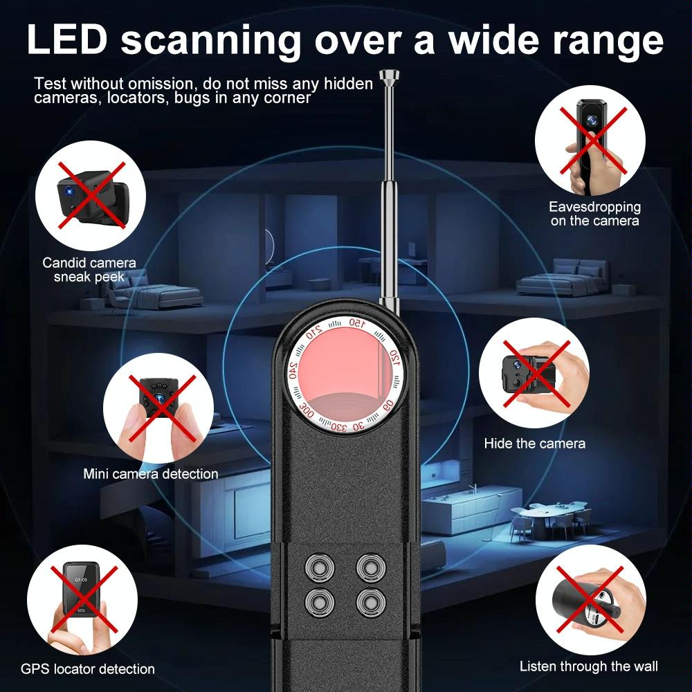 Wireless Anti-Eavesdropping Gps Detector With Alarm-1915198036196331522