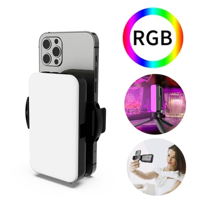 Foldable Rgb Fill Light With Phone Clip & Cold Shoe Interface-1915198275720450048