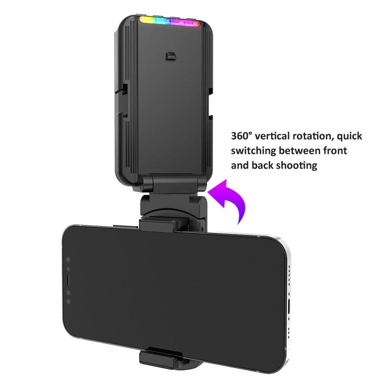 Foldable Rgb Fill Light With Phone Clip & Cold Shoe Interface-1915198275720450053