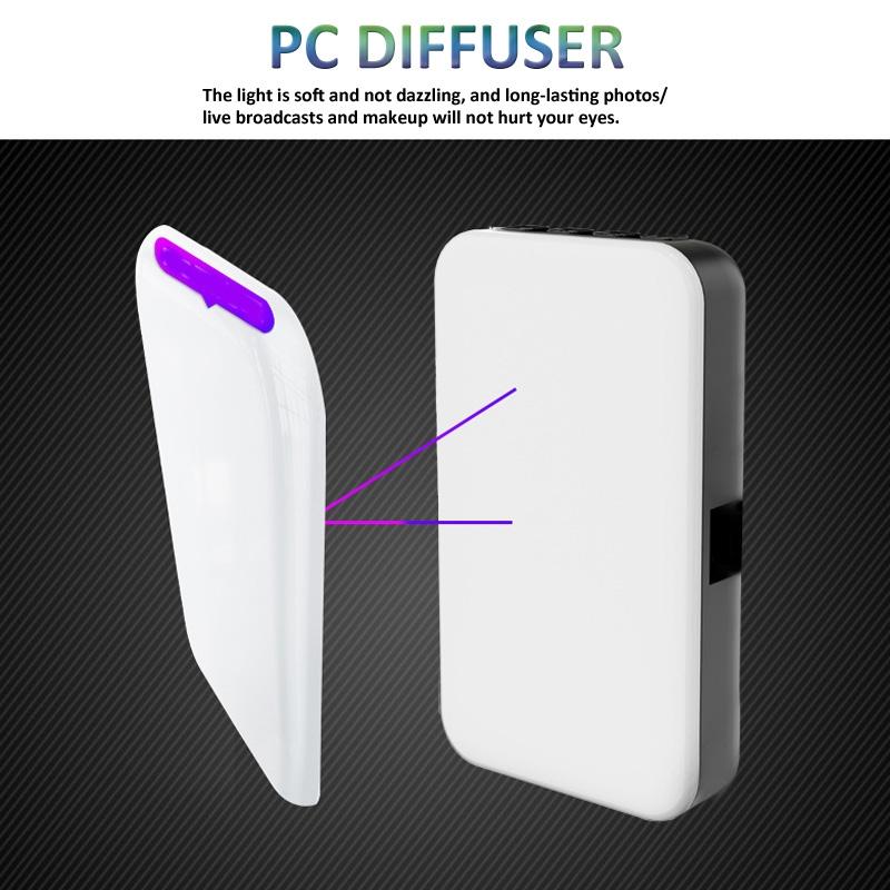 Foldable Rgb Fill Light With Phone Clip & Cold Shoe Interface-1915198275720450055