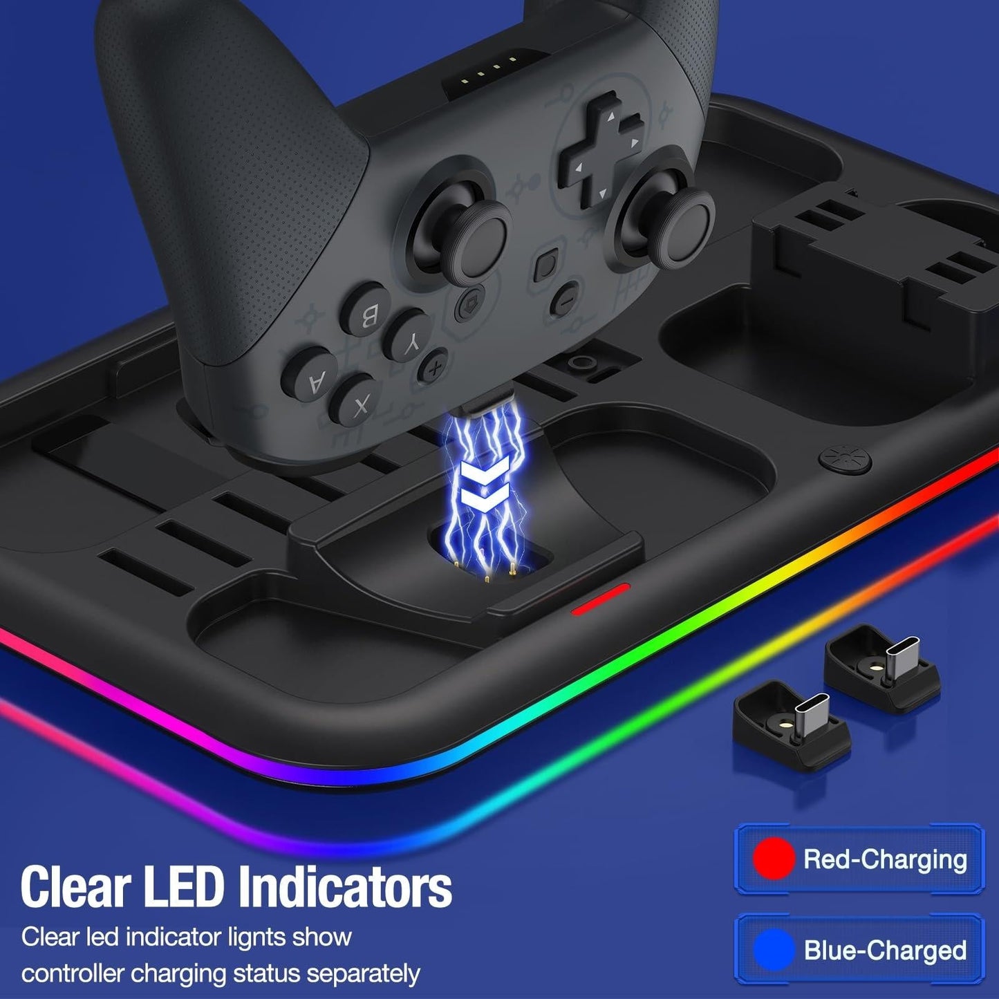 Rgb Light Charging Dock For Switch Oled - Compact-1922443390637707267