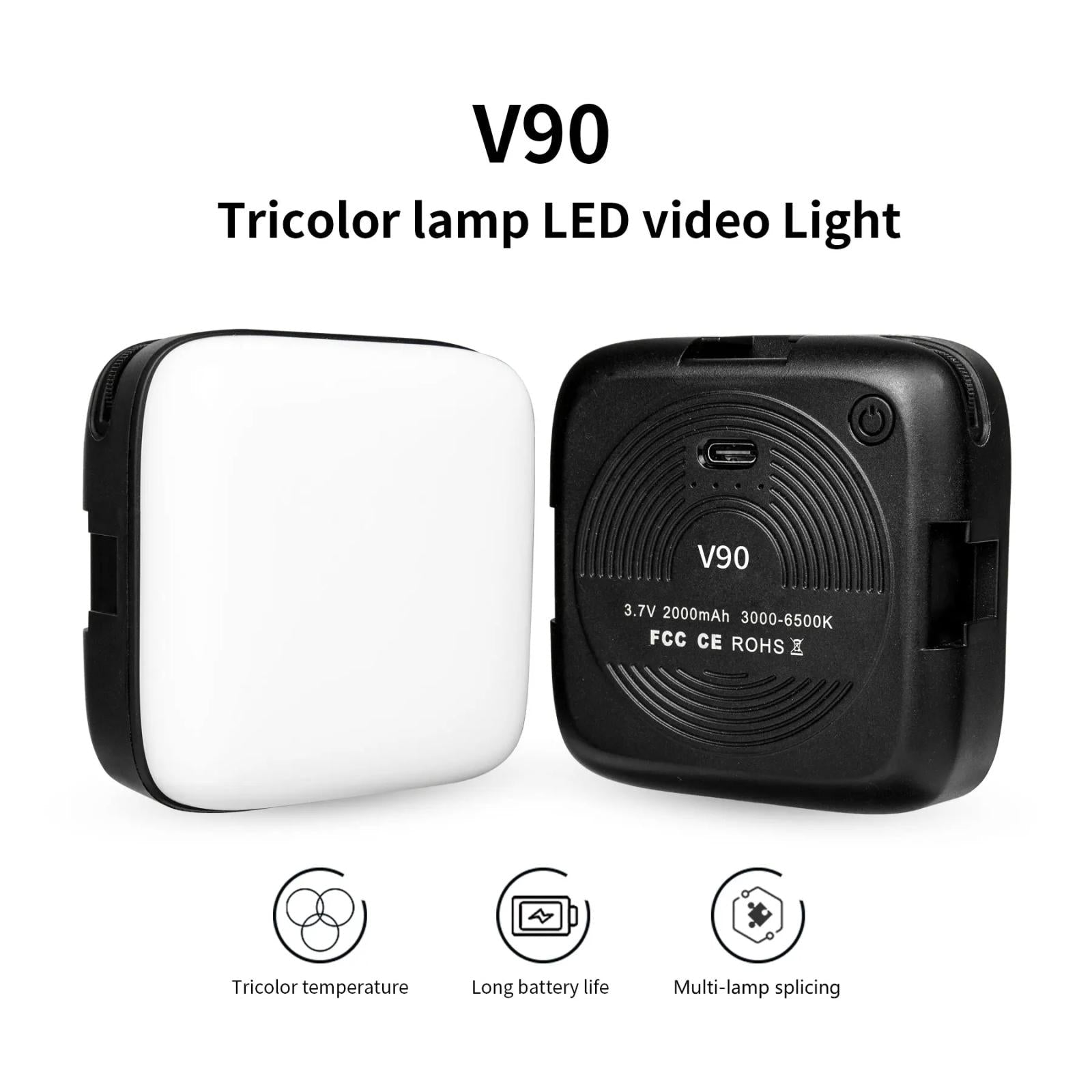 Portable V90 Led Fill Light For Mobile Beauty Live Streaming-1915196853306134533
