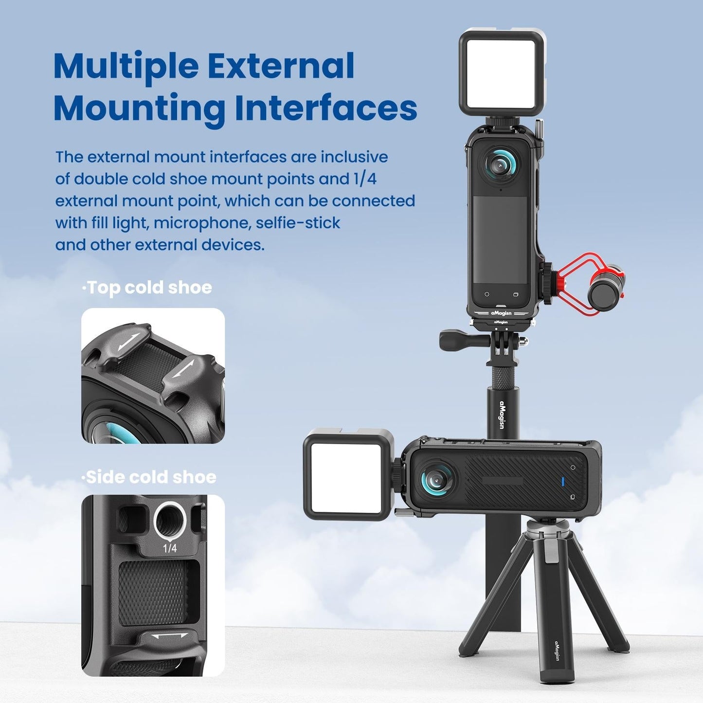 Amagisn Metal Protective Housing For Insta360 X4 - Quick Release-1915197776132706312