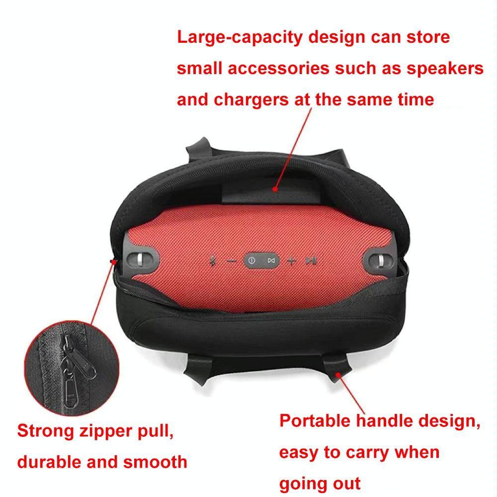 Protective Soft Case For Jbl Xtreme 3 / 4 Smart Speaker - Black Handbag-1915196917483180036