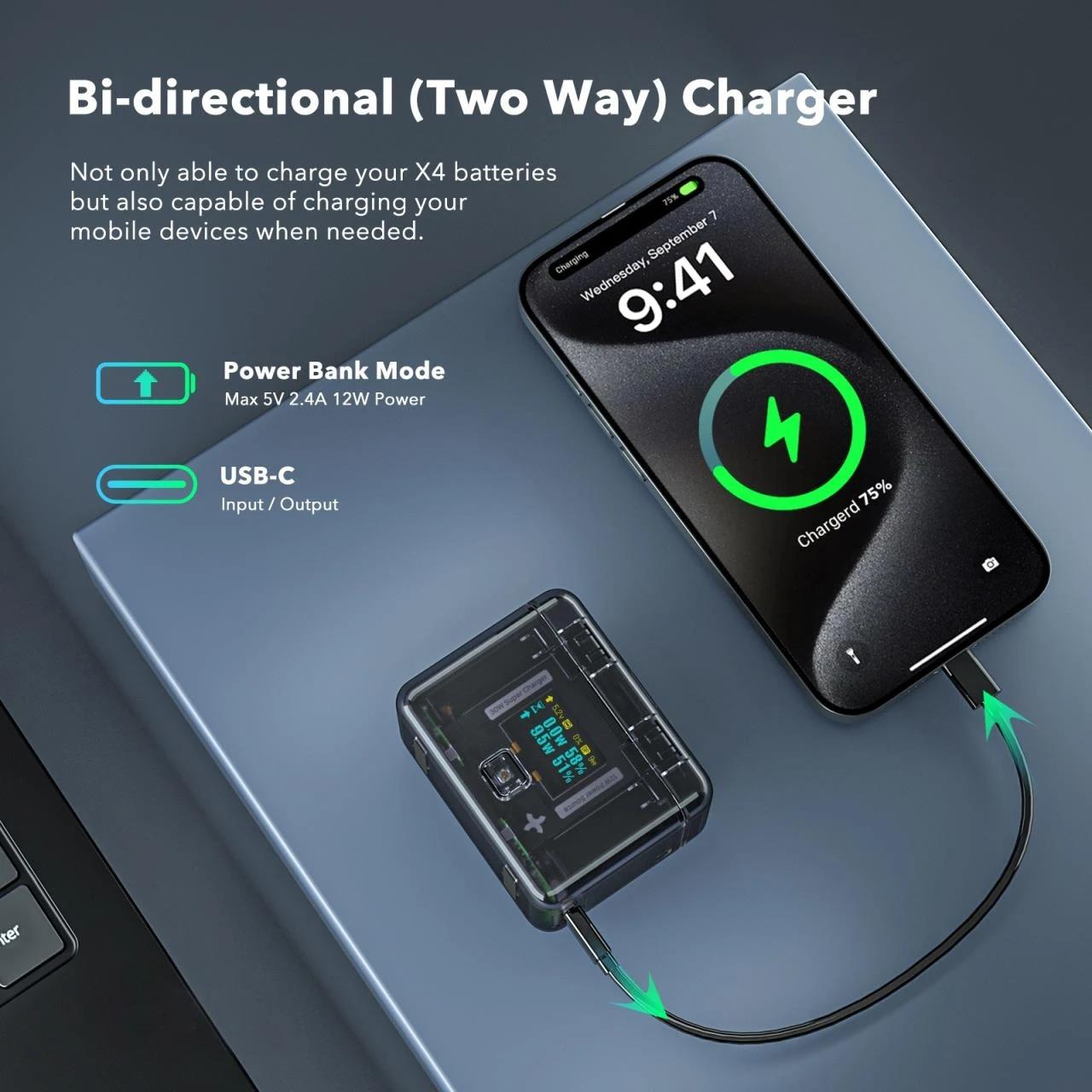 Smart Dual Charging Box For Insta360 X4 Camera-1922443396421652482