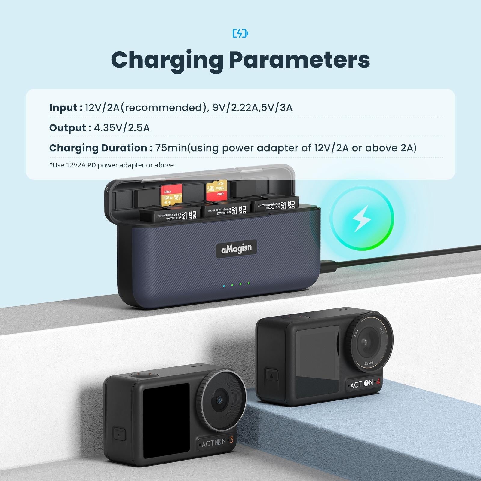 Fast Charge Charger For Sports Camera Accessories - Magisn-1915198381811175427