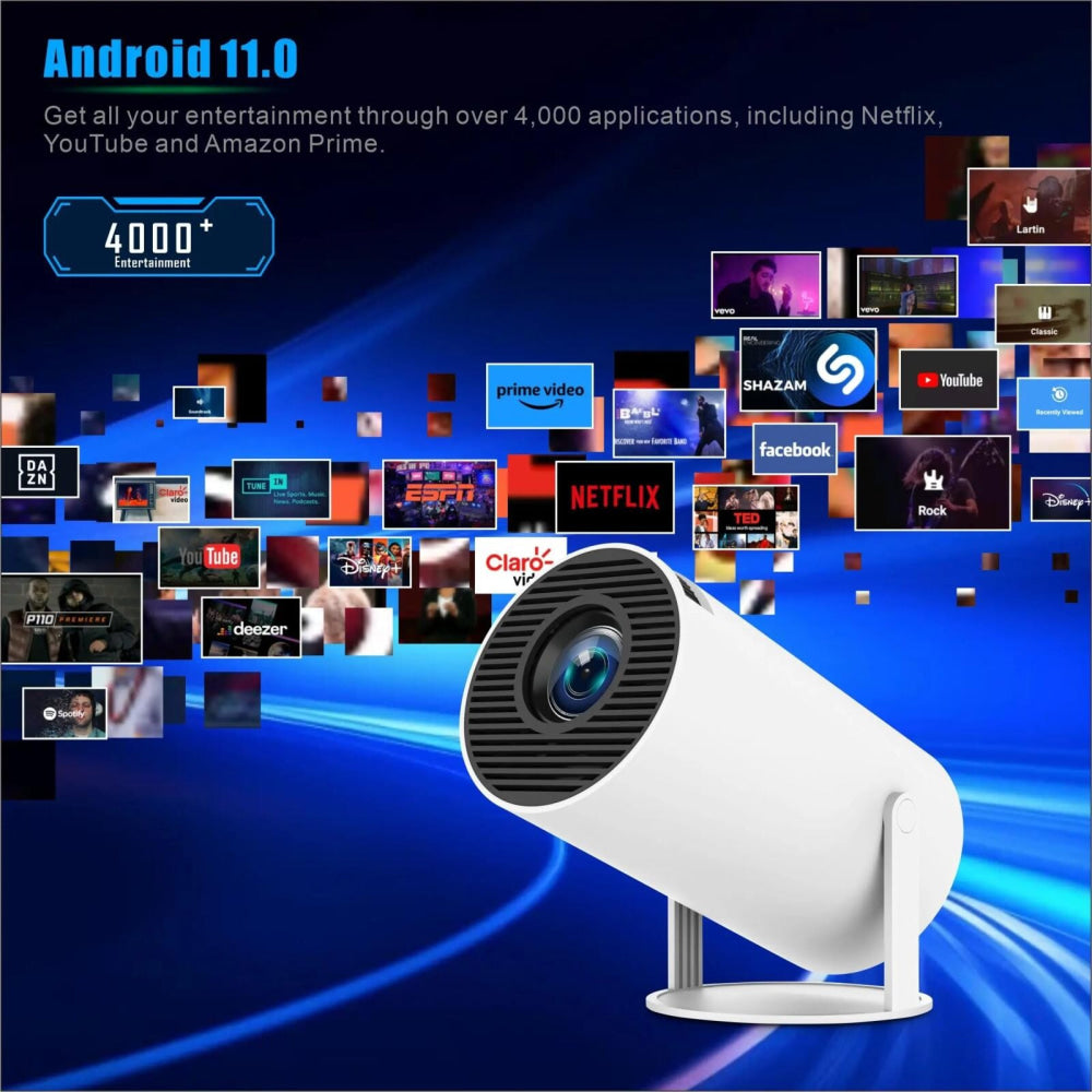 Smart Portable Projector With Android 11.0 System - 120 Lumen-1915196520362283015