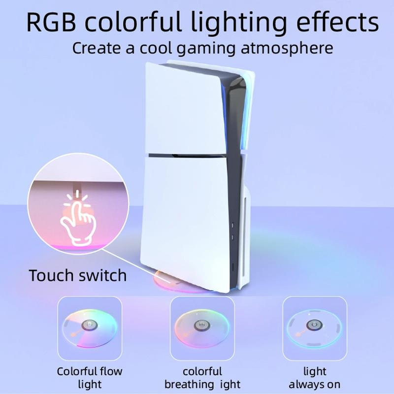 Vertical Storage Bracket For Ps5 Slim - Simple Rgb Colourful Transparent-1915196916178751490