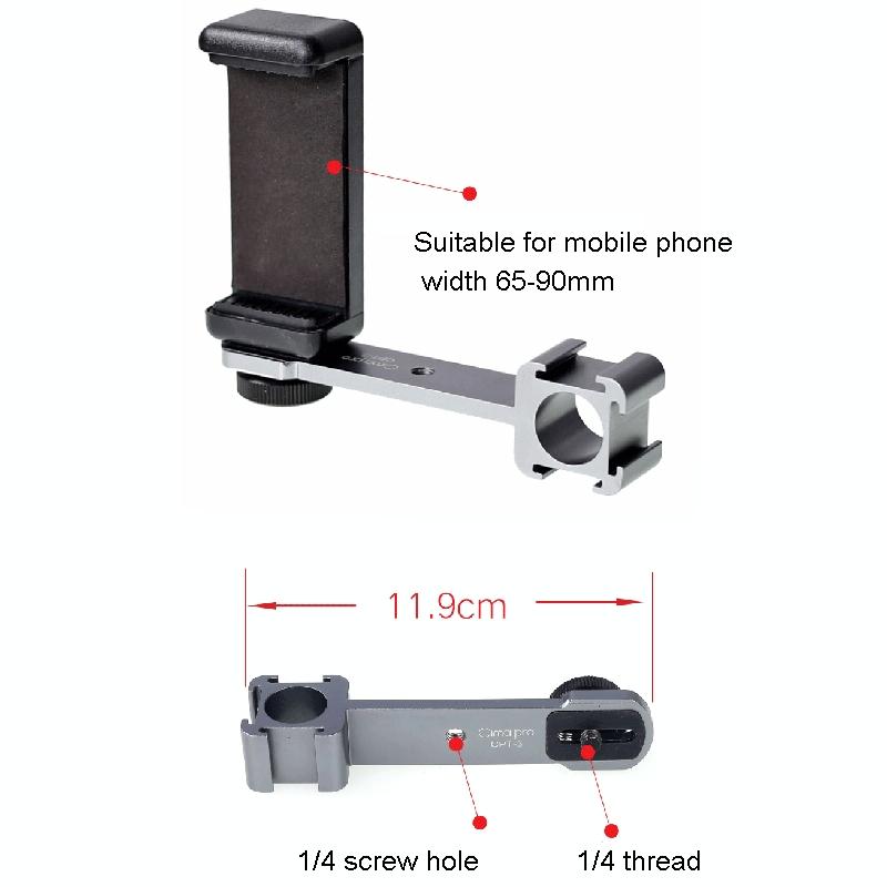 Three-Headed Hot Boot Adapter For Gimbal With Led Mic Mount-1915197575703695362