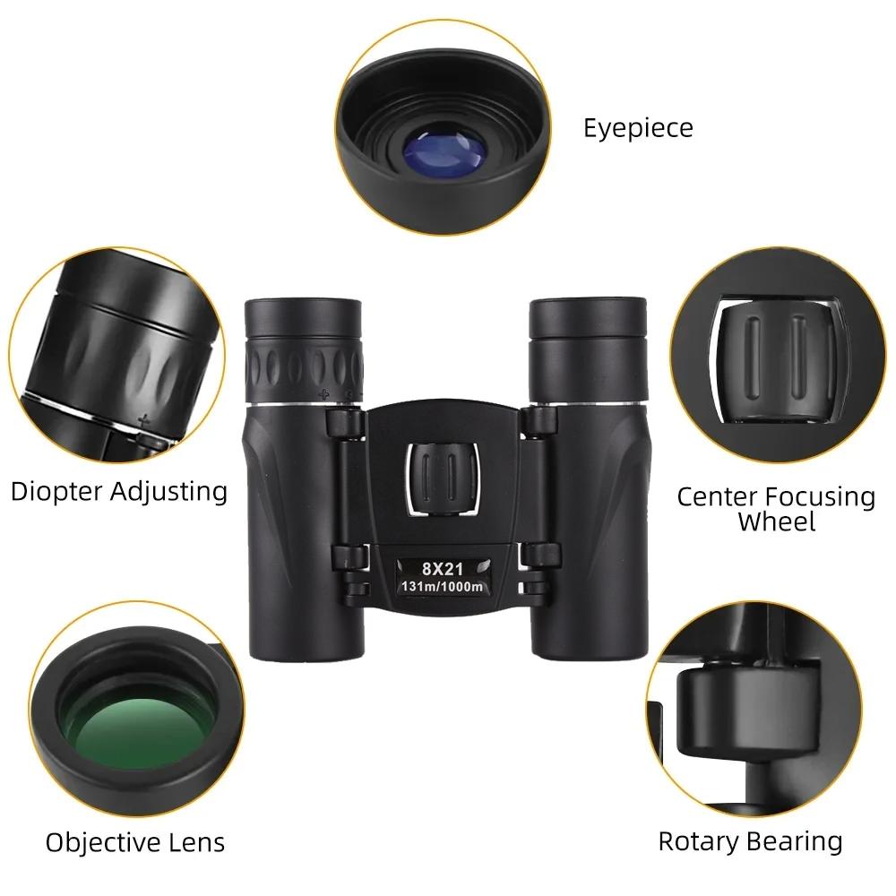High-Power Mini Binoculars For Low-Light Night Vision 8X21-1915198326479917059