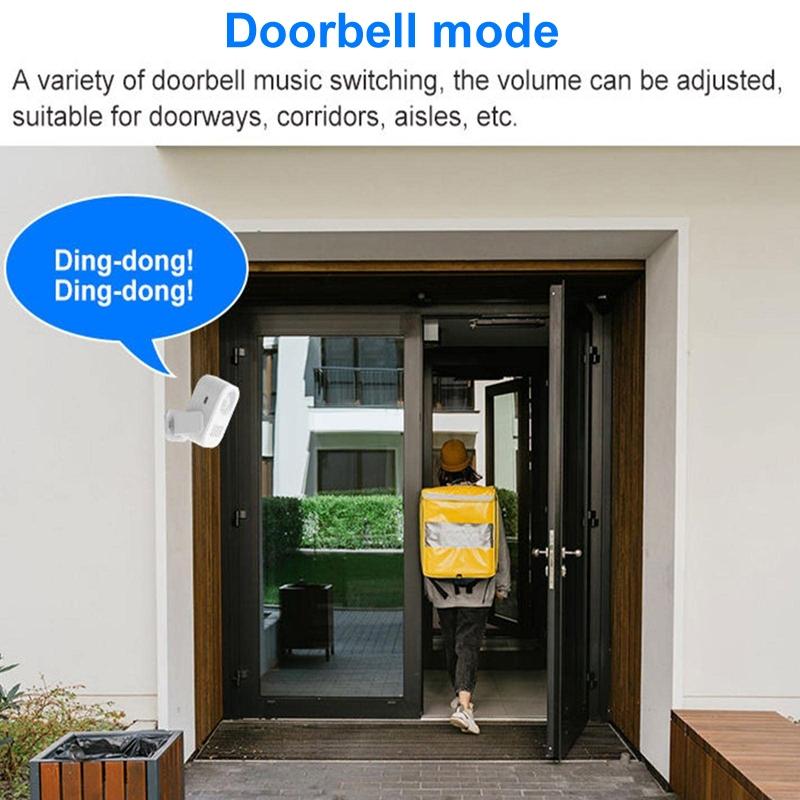 Smart Infrared Sensor Doorbell With Recordable Voice Prompt And Loudspeaker-1915198298176753669