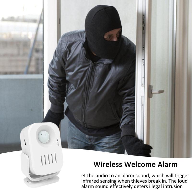 Smart Infrared Sensor Doorbell With Recordable Voice Prompt And Loudspeaker-1915198298176753672