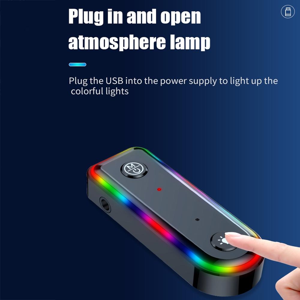 Bluetooth Audio Receiver With Rgb Light And Car Launcher-1915198237292236807