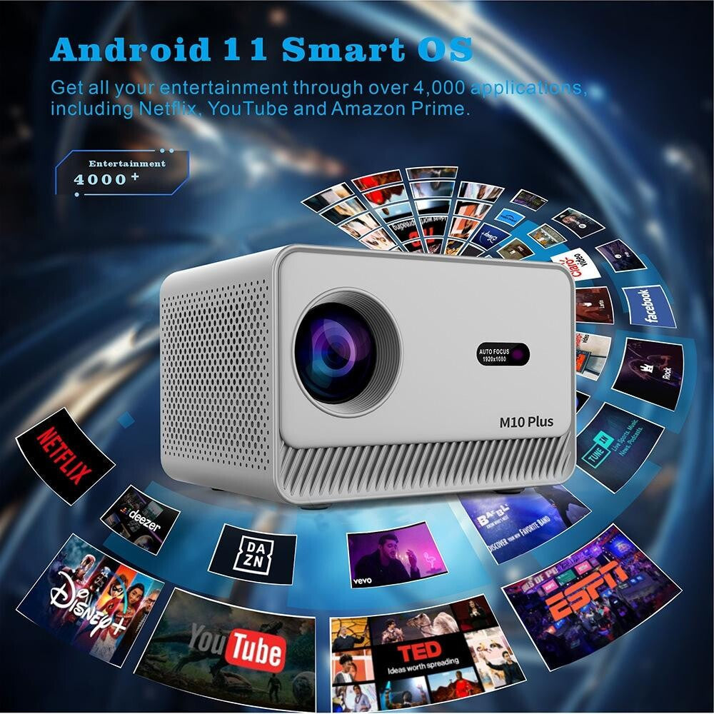 Android 11 Projector With Wifi Bluetooth And Hd Resolution For Home Cinema-1915197857925828613