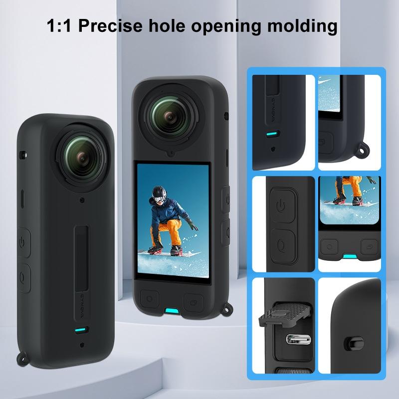 Black Silicone Case For Insta360 X4 Ox4-Jst-Cy Body-1915196819126751235