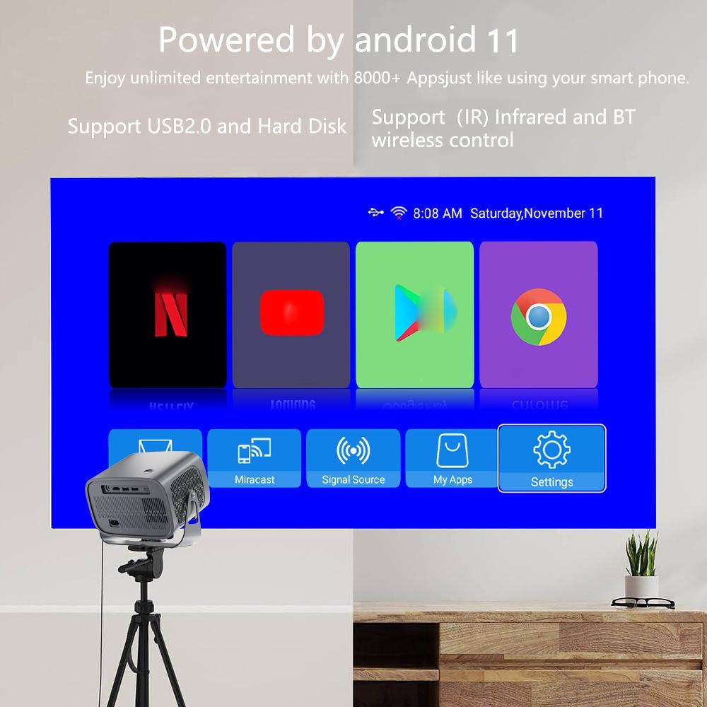 Portable 4K Android Smart Projector - Compact And Versatile-1915197817840865287