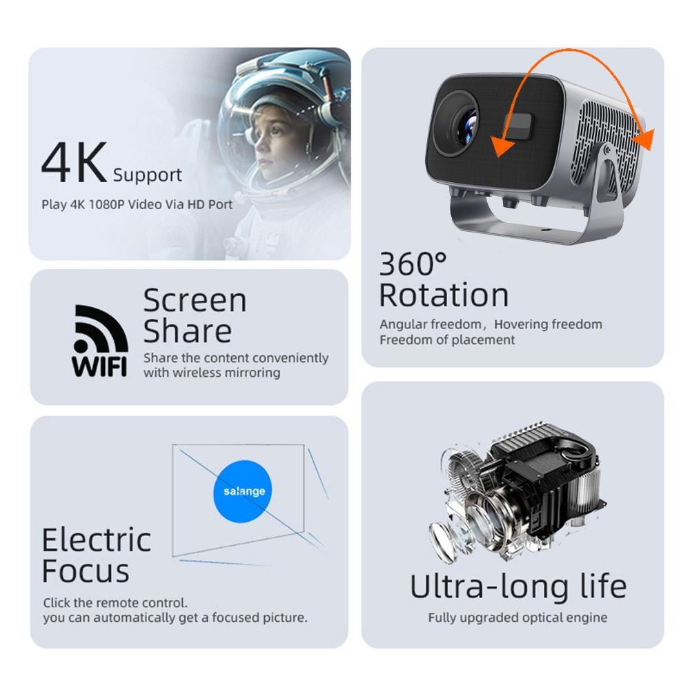 Portable 4K Android Smart Projector - Compact And Versatile-1915197817840865288
