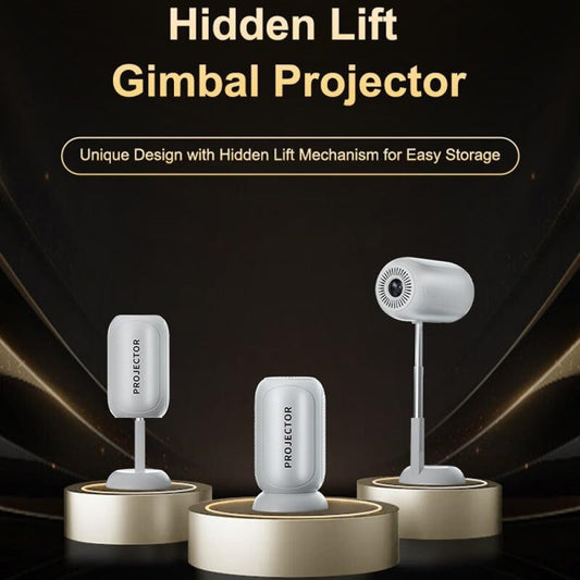 Android 11 Wifi6 4K Mini Projector With Hidden Lift And Gimbal - White-1915196657172090881