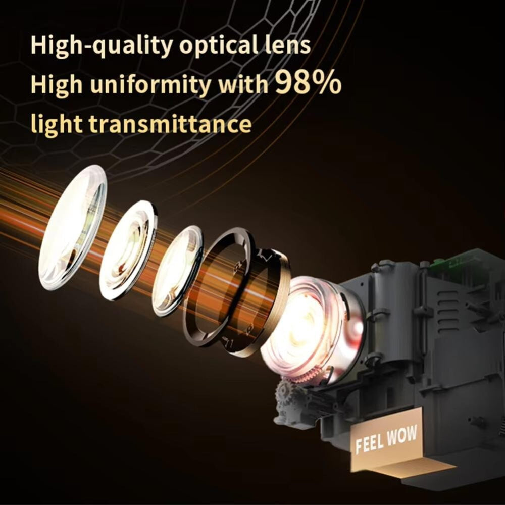 Android 11 Wifi6 4K Mini Projector With Hidden Lift And Gimbal - White-1915196657172090882