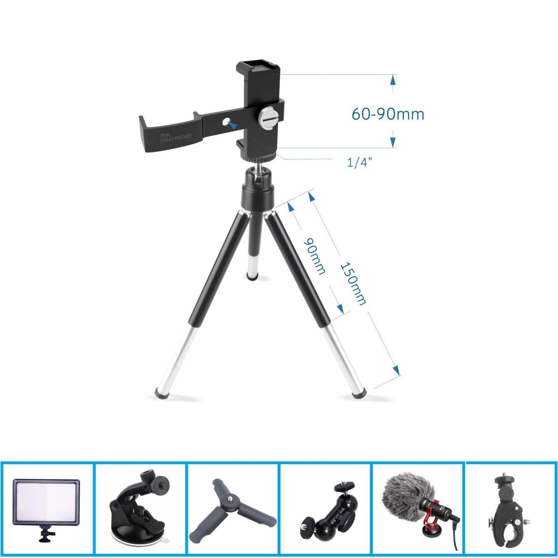 Versatile Aluminum Tripod For Dji Pocket - Multi-Functional-1915198379810492417