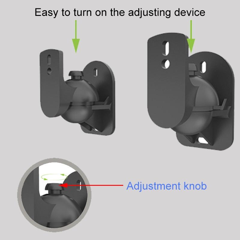 Rotatable 45 Degree Speaker Wall Mount Brackets For Surround Sound - Pair-1915198046505930756