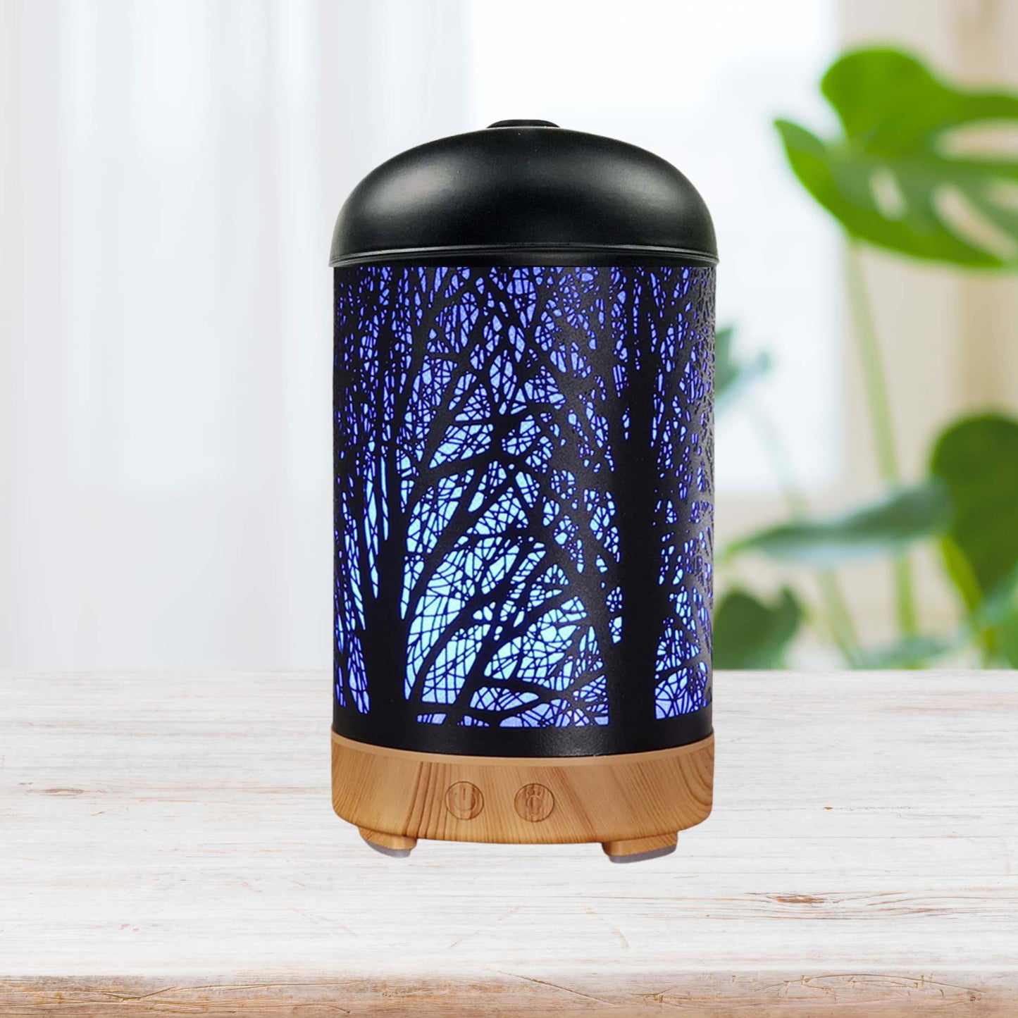 Essential Oil Aroma and Remote Diffuser - 100ml Metal Art Air Mist Humidifier