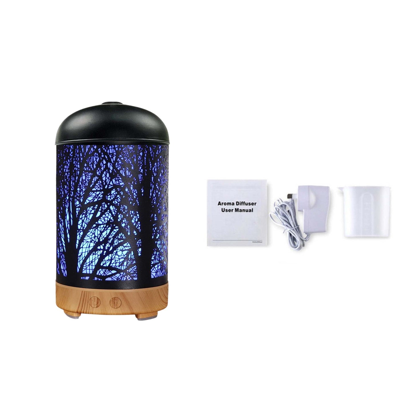 Essential Oil Aroma and Remote Diffuser - 100ml Metal Art Air Mist Humidifier