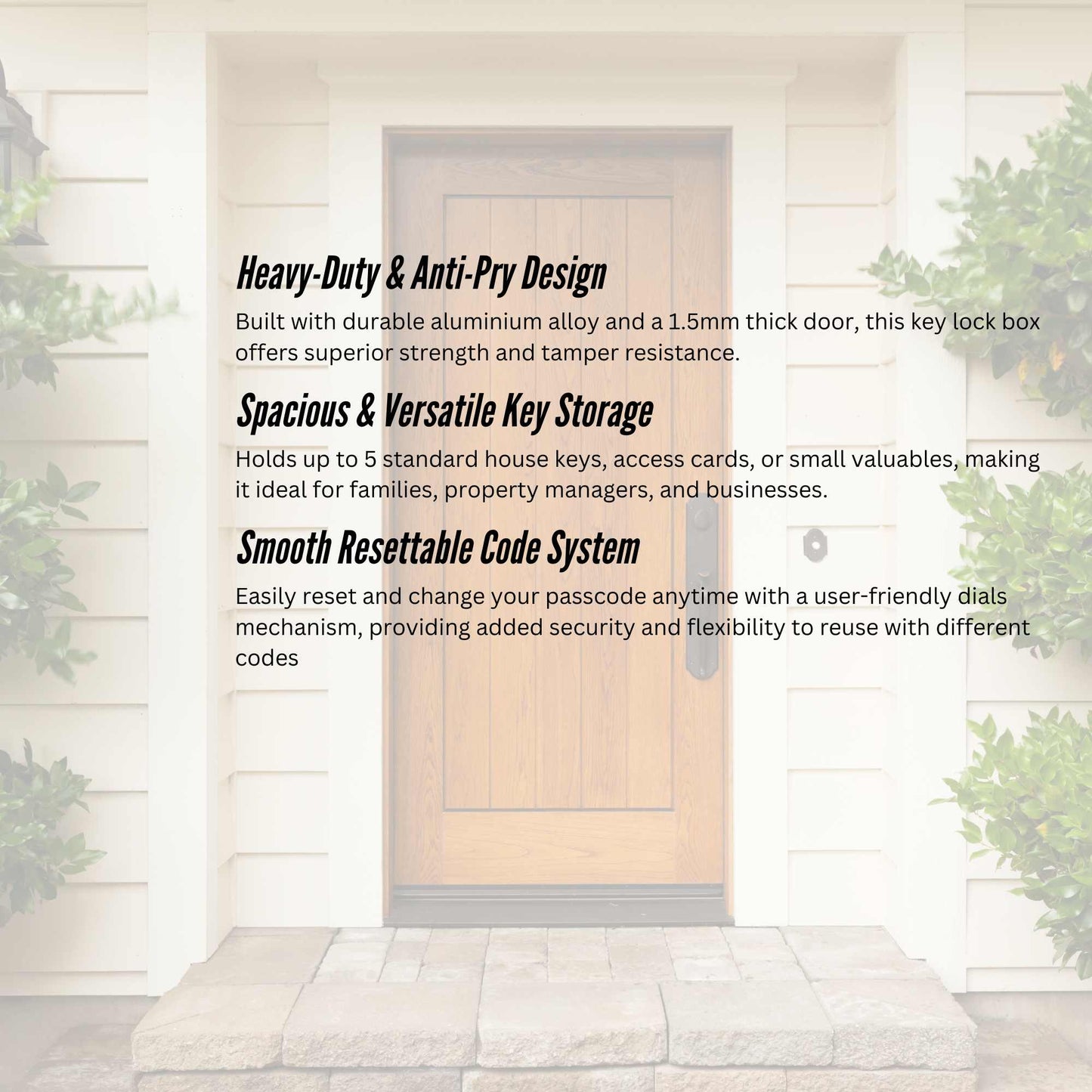 Tooleroo Wall Mount Key Lock Box – 4-Digit Safe Weatherproof Secure Storage